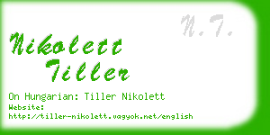 nikolett tiller business card